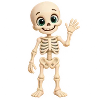 Ilustración del esqueleto humano
