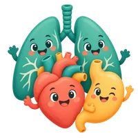 Ilustración de los órganos del cuerpo