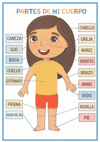 Actividad Partes de Mi Cuerpo, identificación ilustrada