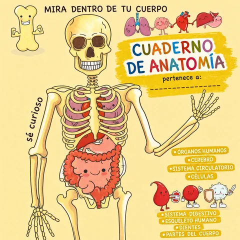 Página impresa del material de anatomía